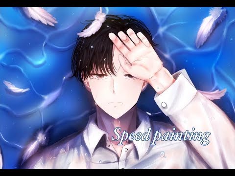 물에 잠긴 남캐 (남자)그림/자캐 그리기 /스피드 페인팅 /Speed Painting - Youtube