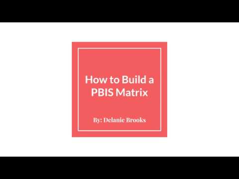 How to Build a PBIS Matrix