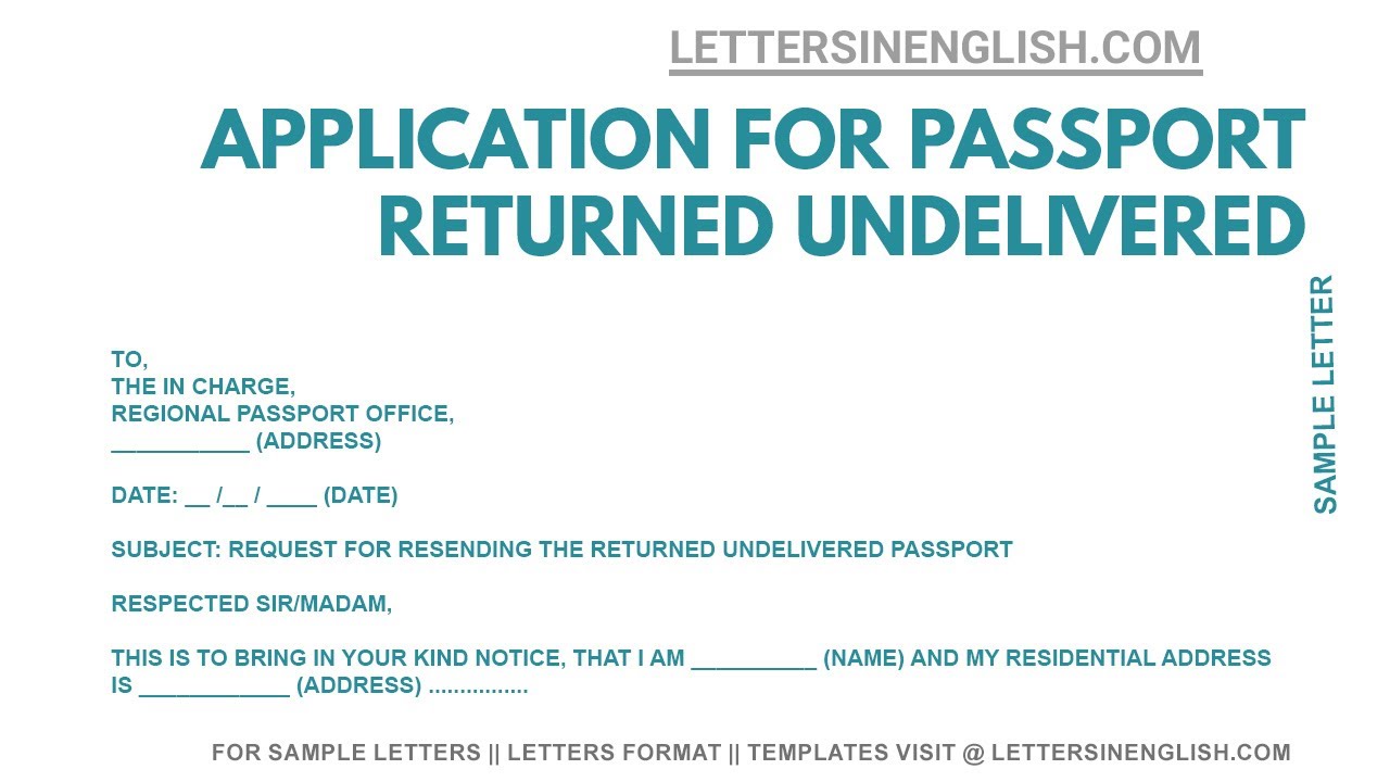 application letter for name change in passport