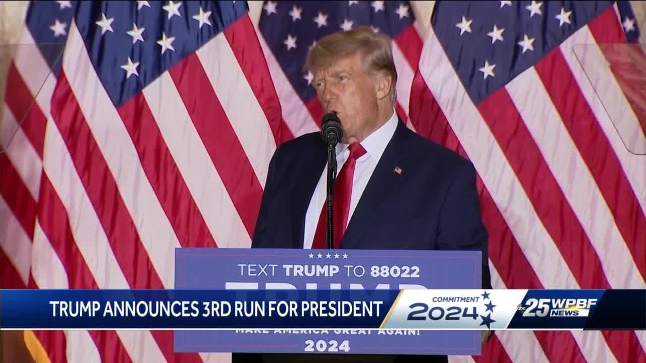 Former President Donald Trump announces 2024 bid for White House - YouTube