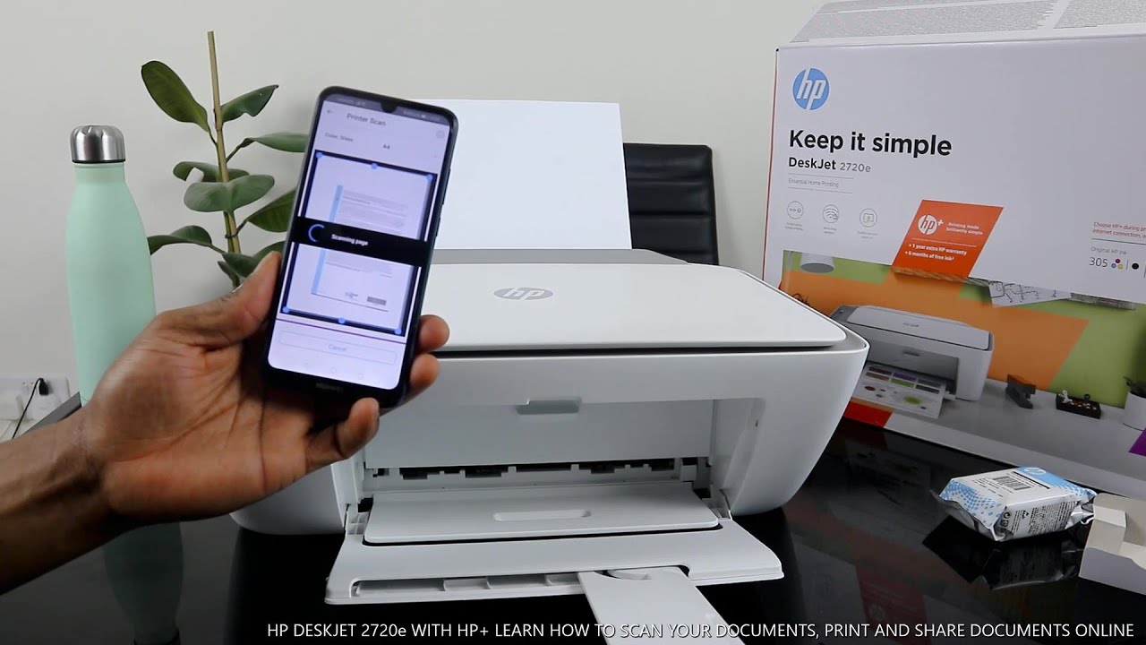 HP DESKJET 2720e WITH HP+ LEARN HOW TO SCAN YOUR DOCUMENTS, PRINT AND SHARE  DOCUMENTS ONLINE 