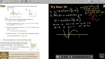 7 18 Area enclosed by a Curve and the x axis   above and below the x axis