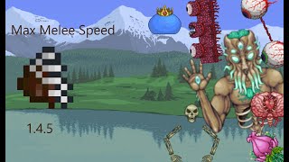 Terraria Max Melee Speed Bladed Glove Vs all pre-Hard mode bosses