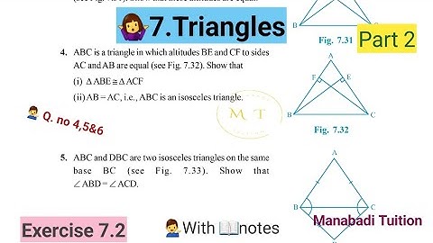 9th class maths|Chapter 7|🤷‍♀️Triangles|💁‍♀️Exercise 7.2| Q no 4,5&6 part 2|with notes|