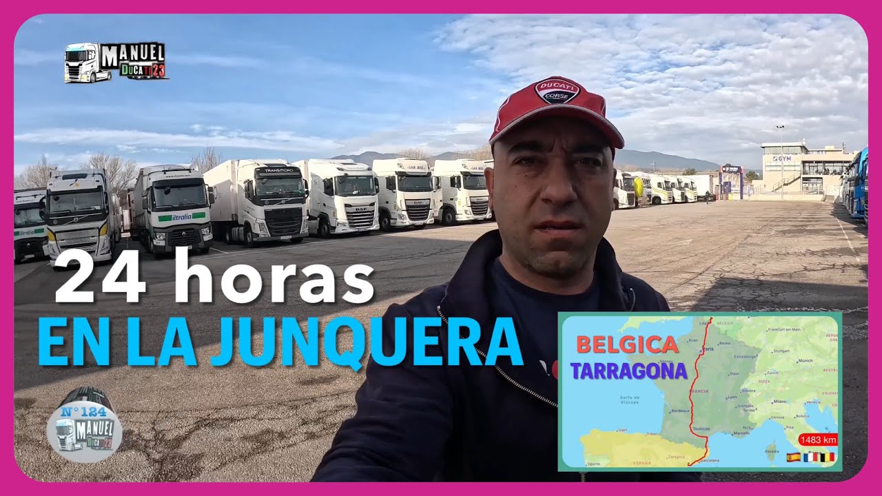 Viaje con congelado  -22° y hago 24 horas en la Junquera, de Belgica a Tarragona.