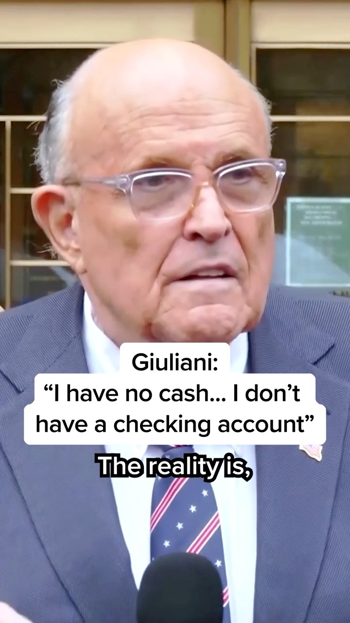 Giuliani: 'I have no cash...I don't have a checking account'