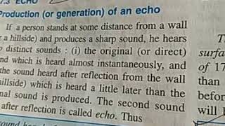 Condition to hear echo in water