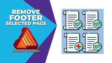 How to remove a footer from a selected page in Affinity publisher