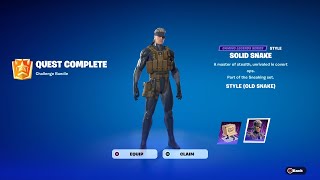 How To COMPLETE ALL SOLID SNAKE PAGE 2 QUEST PACK CHALLENGES in Fortnite! (Free Rewards Quests)
