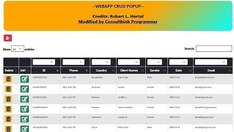 Google Apps Script - webApp CRUD with Popup Modals in DataTables Plus Filterhead (Special Member)