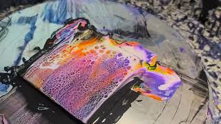 #40 Fluid art swipe and swirl. Easy and fun acrylic paint pouring technique