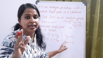 An Analytic Function with constant real part is a constant proof by Jini Varghese