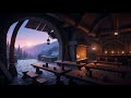 Quiet Tavern Corner 🔥 ❄️ | Cozy Stone Ambience for Sleep (3 Hours)