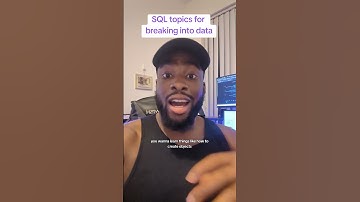 SQL topics you need to know to break into data #dataanalyst #datascientist #dataengineer