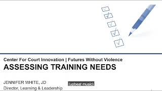 Domestic Violence Train-the-Trainer Resources - Needs Assessment