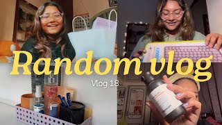 Random Vlog: New Gadgets, Skincare, office, work, desk setup….| Vlog 18