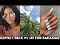 VACATION PREP VLOG + PACK WITH ME FOR BAHAMAS | LASHES, NAILS, WAX | GRWM | KENSTHETIC