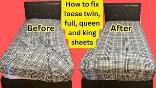 How to tighten loose twin, full, queen or king fitted sheets