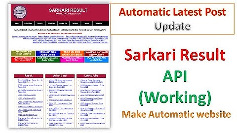 Add automatic post Update In Sarkari Result | Create Website like Sarkari Result | PHP Script