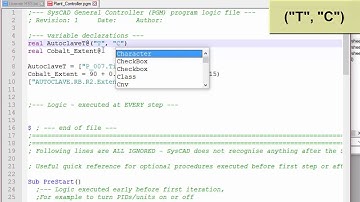 SysCAD Tutorial - Section 8.3.1 Add Calculated Variables to the General Control Access Window