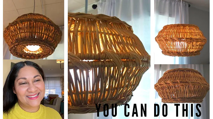 Easy DIY Wicker Pendant Light | Boho Pendant Lamp