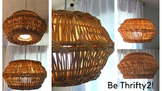 Easy DIY Wicker Pendant Light | Boho Pendant Lamp