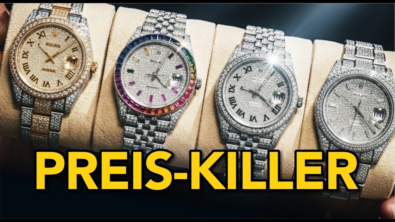 NEU eingetroffen: 4 ICED OUT ROLEX Uhren Preis-Killer!