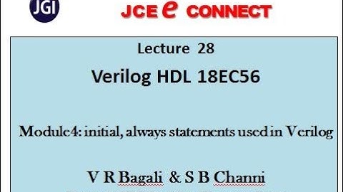 Lecture28 Verilog HDL 18EC56