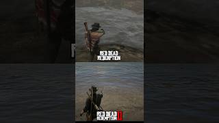 RDR1 VS RDR2 - WATER PHYSICS COMPARISON #rdr2 #shorts #viral #gaming #recommended #arthurmorgan