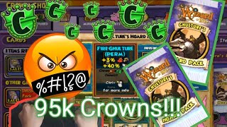 Wizard101: Ghultures Hoard Pack! - 95k Crowns Opening! It's OVER!!!!!!!!