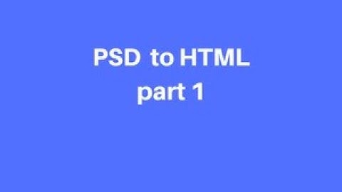 psd to html (part 1)
