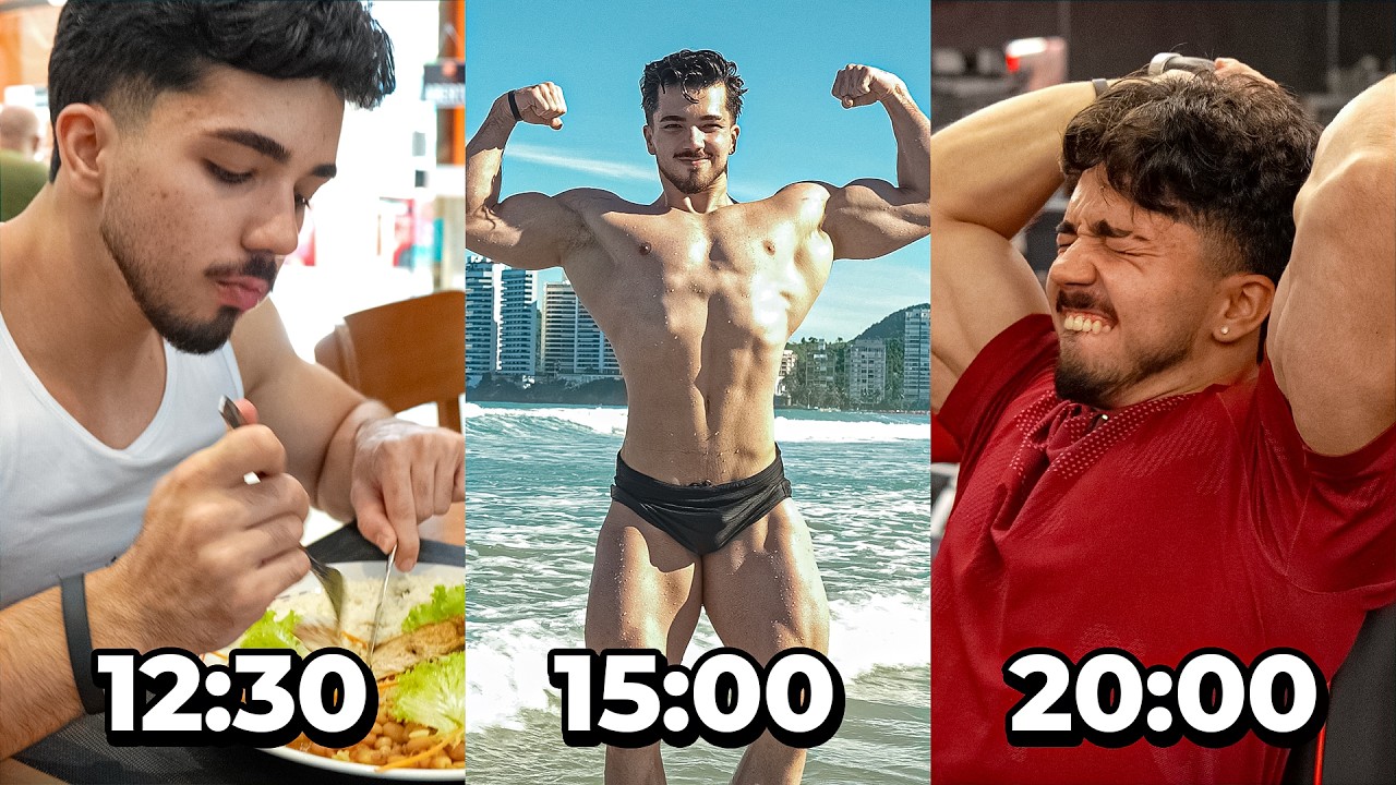 ROTINA DE UM ATLETA DE FISICULTURISMO DE 21 ANOS NATURAL!!!