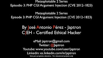 Metasploitable 2 Series - Episode 3 - PHP CGI Argument Injection (CVE 2012-1823)
