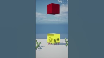 CUBE VS CUBE VS BALL Chaos Destruction in Unreal Engine 5 #3d #reaction #gaming #animation