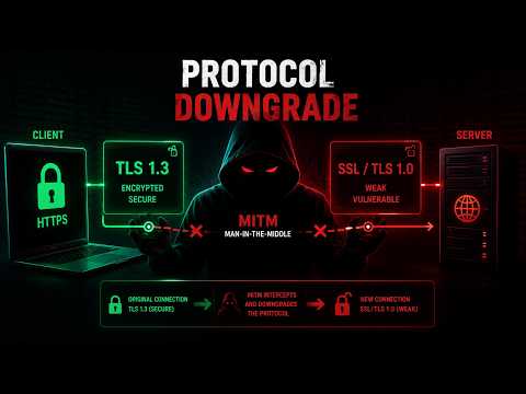 Protocol Downgrade Explained in 3 Minutes (Animation) ⚠️ | How Hackers Break Secure Connections