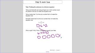 Packet 2 Day 3 Math Task