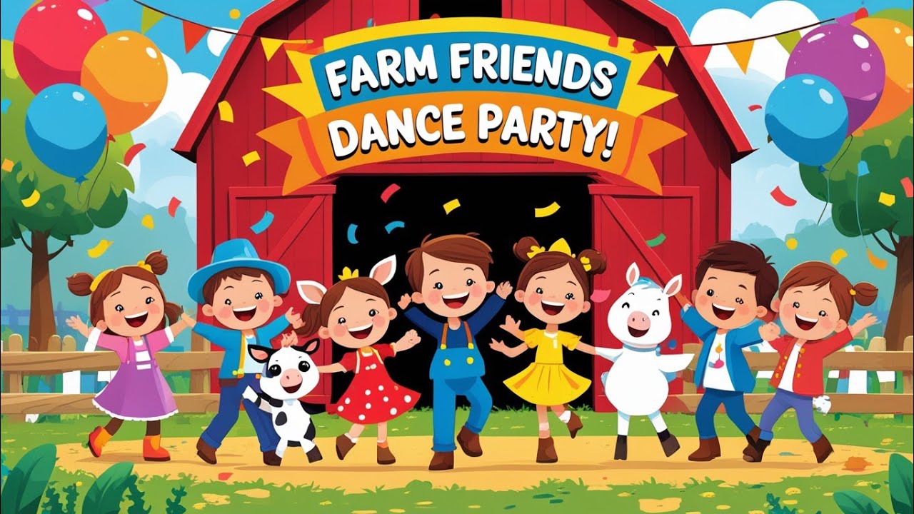 Farm Friends Dance Party! 🐮🐷🎉 Fun Animal Dance for Kids