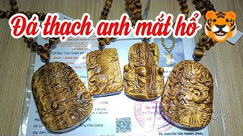 Đá thạch anh mắt hổ 🐯 vàng nâu rất đẹp 😍 686k 1 mặt dây chuyền chạm khắc có giấy kiểm định kèm theo