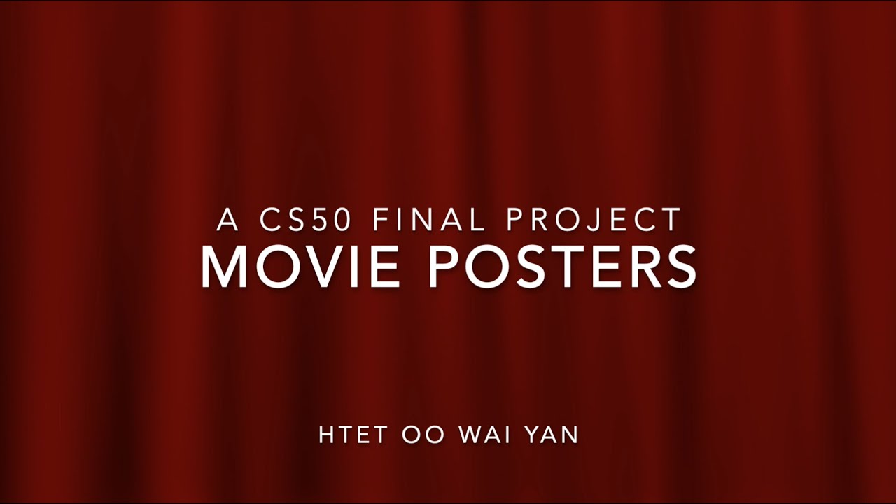 Movie Posters Website Using React.js and TMDb API | A CS50x Final Project