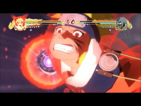 Naruto kyubi cloak vs Sasuke curse mark II | Naruto ultimate ninja storm 1