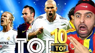 Dünyanin Unutulmaz En İyi̇ 10 Orta Saha Futbolcusu Kaka Beckham İniesta Zidane Xavi