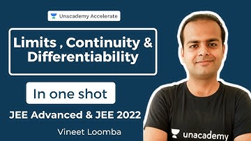 Limits ,Continuity & Differentiability. [In One Shot ] | JEE Advanced &  JEE 2022 | Vineet Loomba |