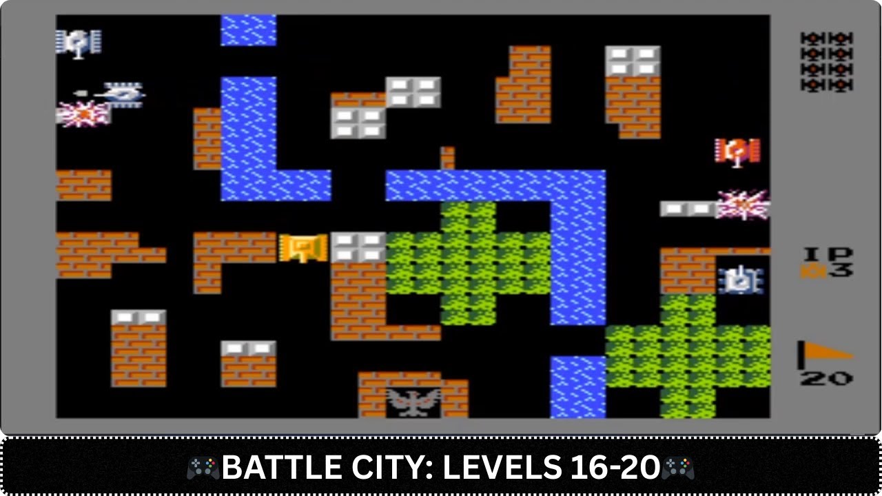 Battle City Tank Game Gameplay | Levels 16–20 | Retro NES | IT WALA