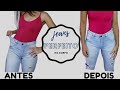 como ajustar o cós de calça jeans sem maquina de costura - costura para iniciantes