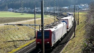 Güterzugverkehr in Othmarsingen
