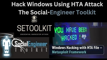 Hack Windows Using HTA Attack The Social-Engineer Toolkit | SETOOLKIT | Metasploit attack payload