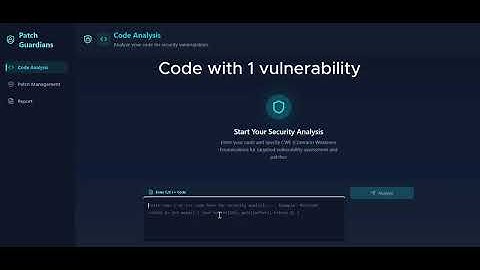 PatchGuardian | Automated Code Security Scanner & AI Patch Generator – Project Showcase