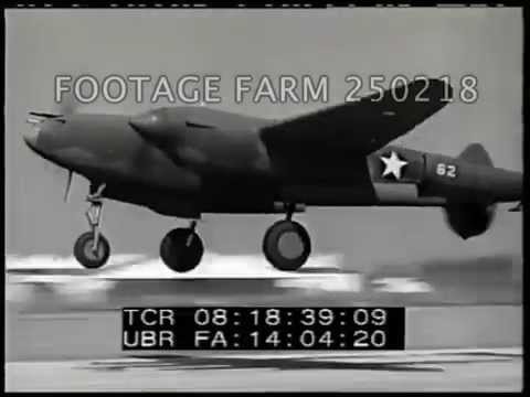 1944 P-38 Landings & Take-Offs 250218-03 | Footage Farm