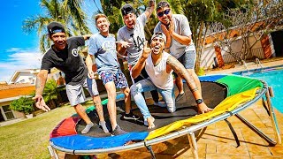 REAÇÃO DOS MEUS AMIGOS AO VER A NOVA CAMA ELÁSTICA
