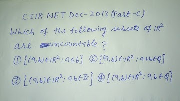 CSIR NET December 2013 || Part C || Countability of sets || Real Analysis